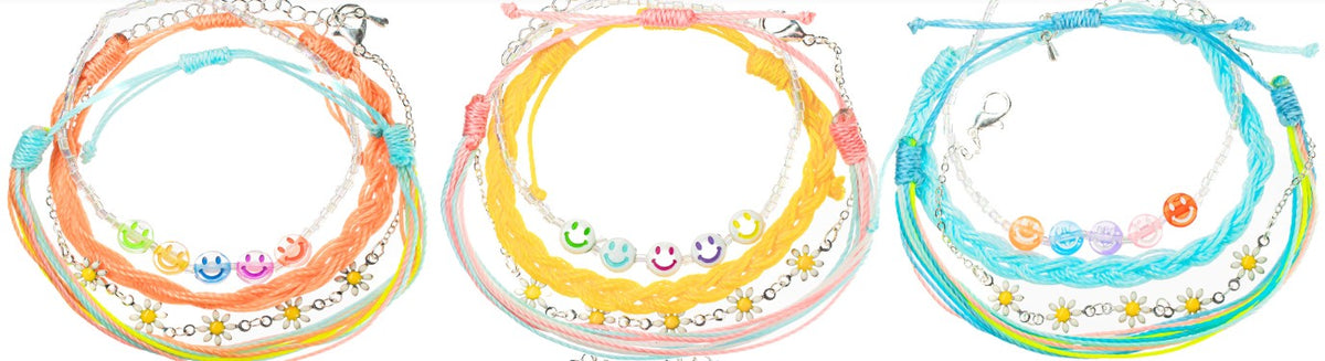 MIXED STACK SMILEY BRACLET