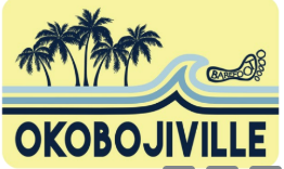 OKOBOJIVILLE WAVE PALM STICKER