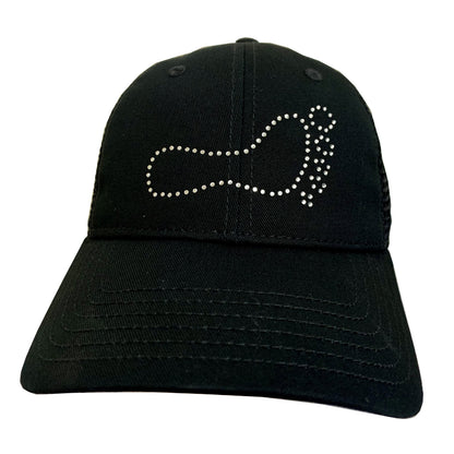 RHINESTONE PONYTAIL HAT