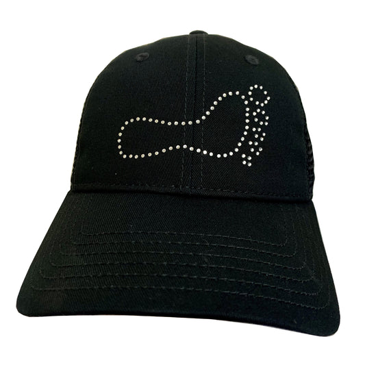 RHINESTONE PONYTAIL HAT