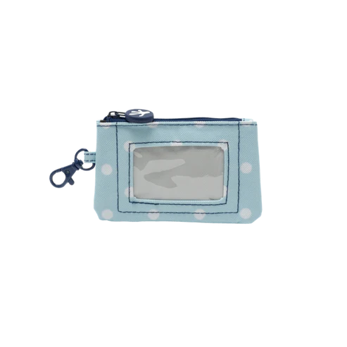 GECKO ID CASE WALLET LT BL POLKA DOT