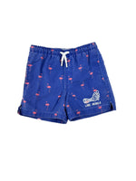 TODDLER EMBROIDERED FLAMINGO BOARD SHORTS