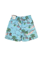 TODDLER EMBROIDERED PALM TREE BOARD SHORTS