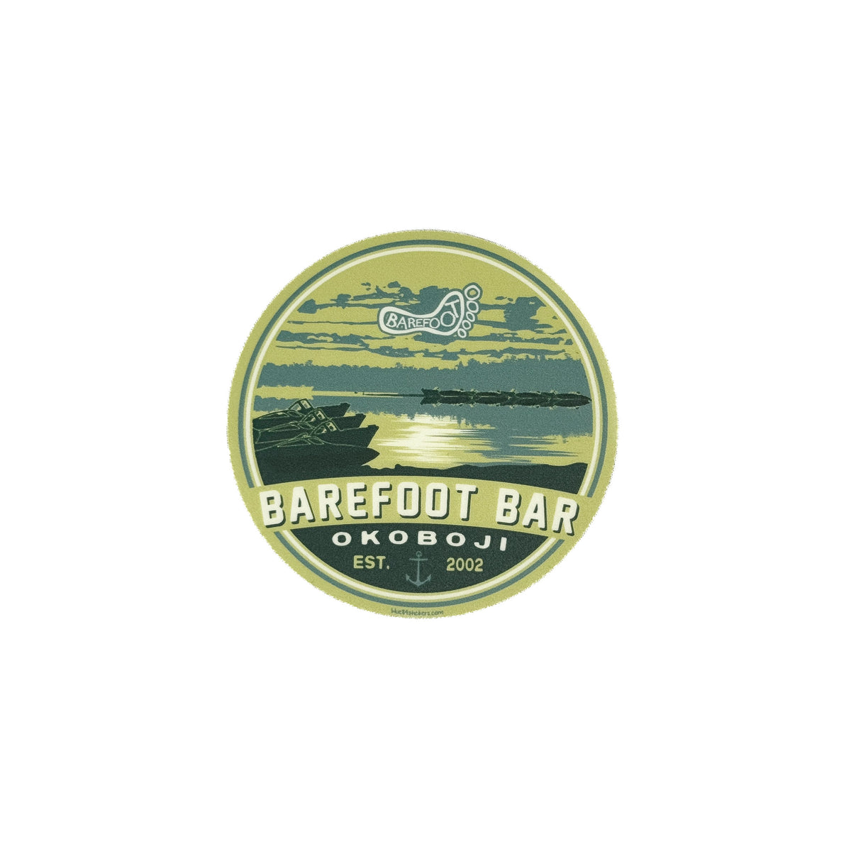 BAREFOOT LAKESIDE STICKER
