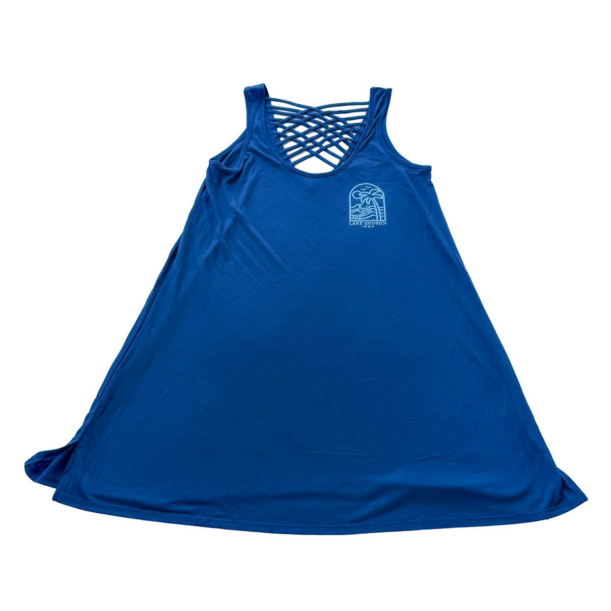 LACED BACK TANK DRESS