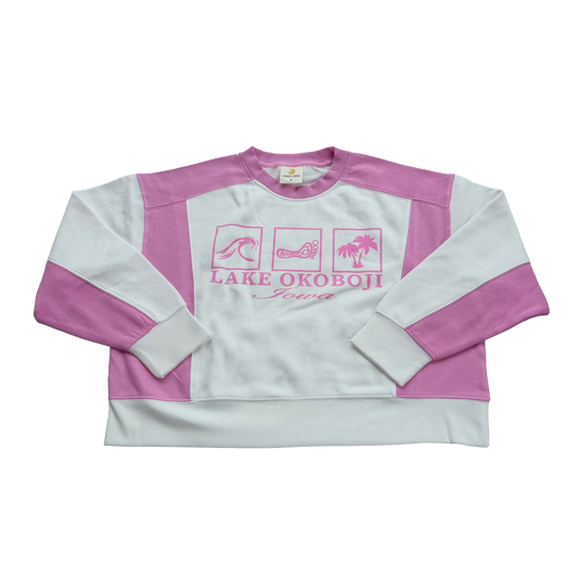 WAVE FOOT PALM COLORBLOCK CREW