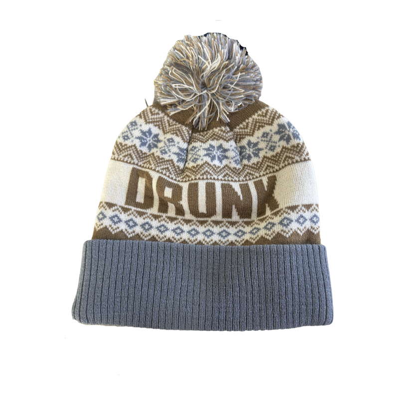 DRUNK/SOBER CUFF POM HAT