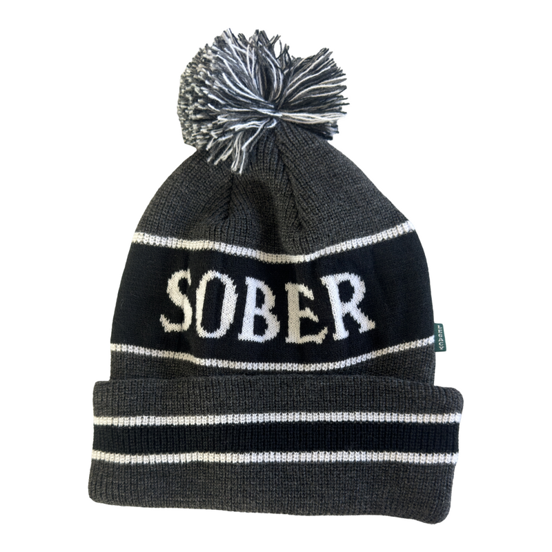 DRUNK/SOBER CUFF POM HAT