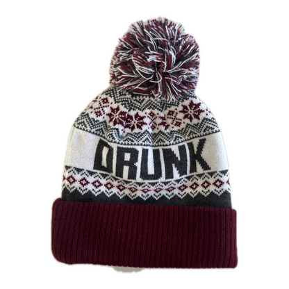 DRUNK/SOBER CUFF POM HAT