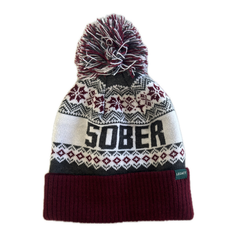 DRUNK/SOBER CUFF POM HAT