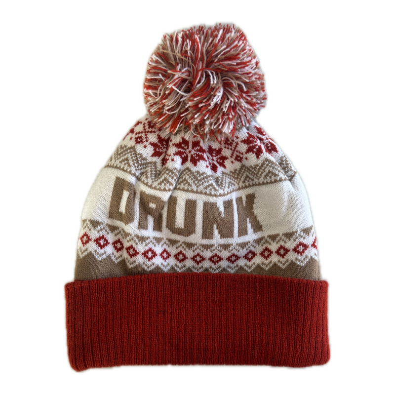 DRUNK/SOBER CUFF POM HAT