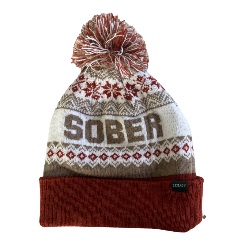 DRUNK/SOBER CUFF POM HAT