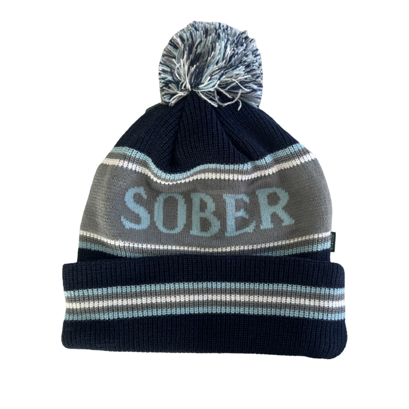 DRUNK/SOBER CUFF POM HAT