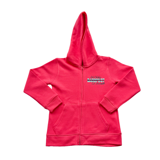 Y STRIPED BF ZIP HOOD
