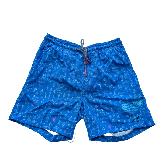 PEOPLE PATTERN BOARDSHORTS