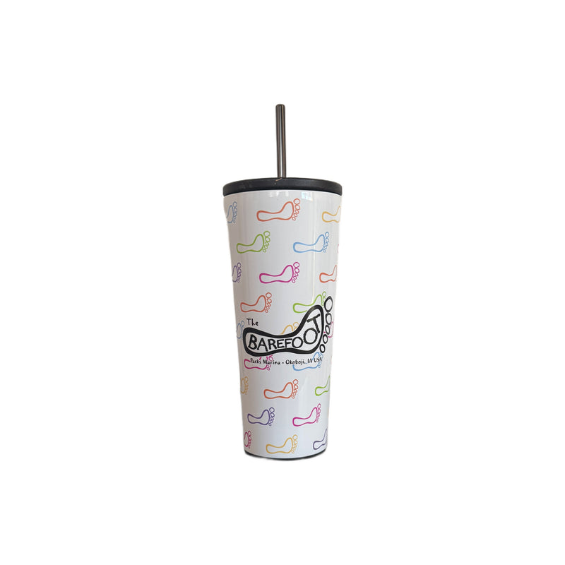 LOGO FEET TUMBLER W/STRAW