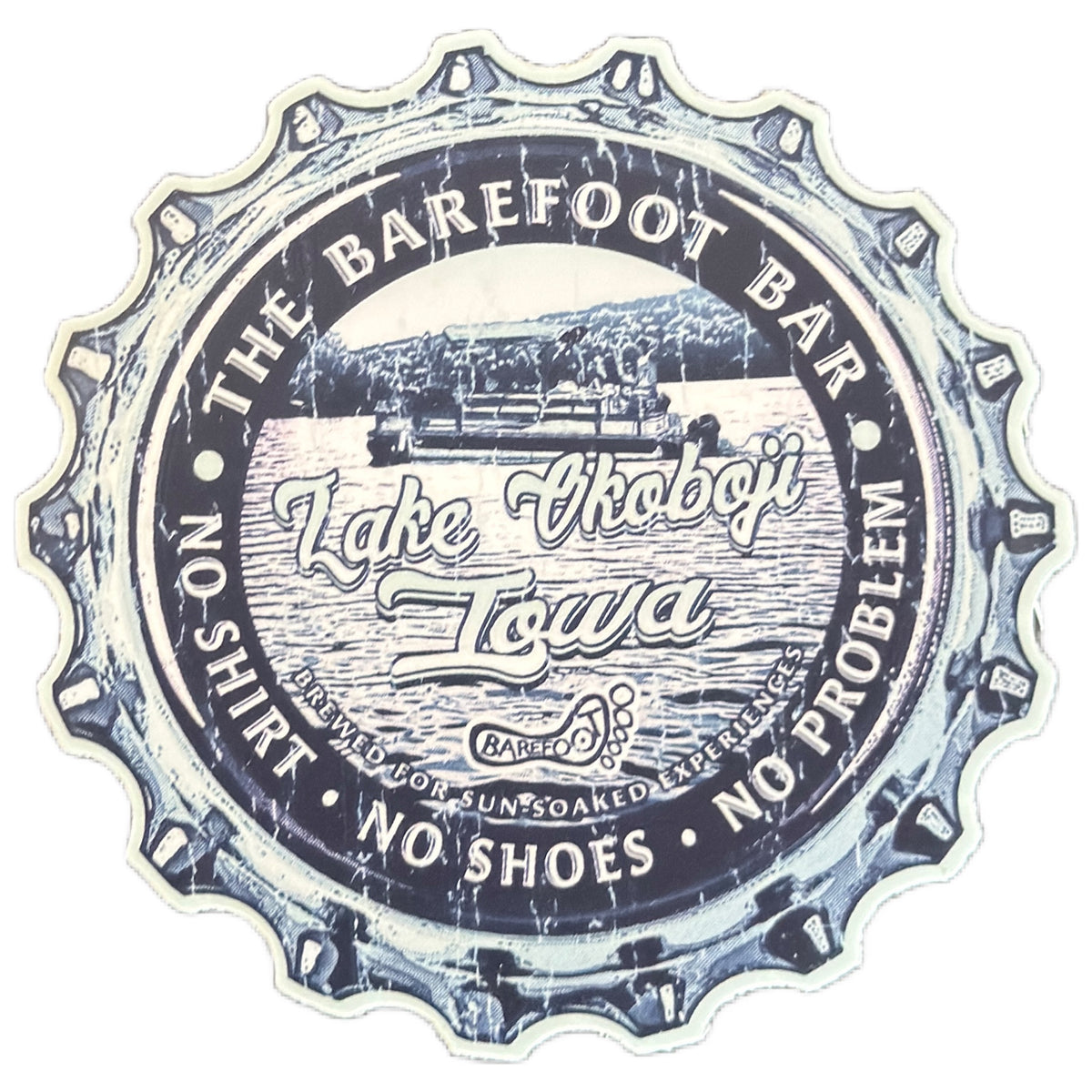 BOTTLE CAP PONTOON STICKER