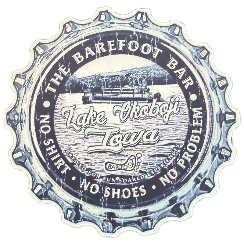 BOTTLE CAP PONTOON STICKER