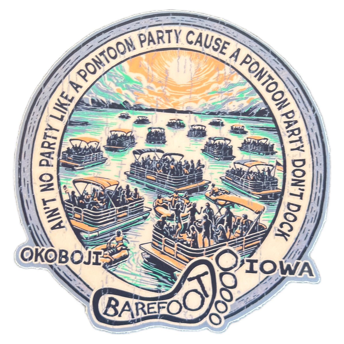 PONTOON PARTY STICKER