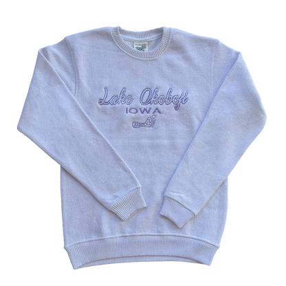 FLEECE EMBROIDERED CREW