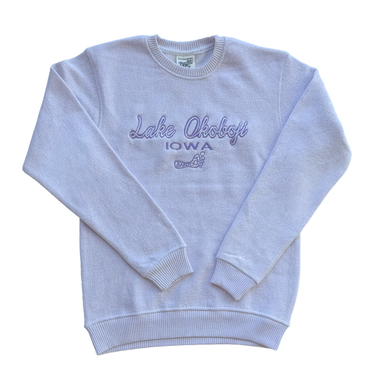 FLEECE EMBROIDERED CREW