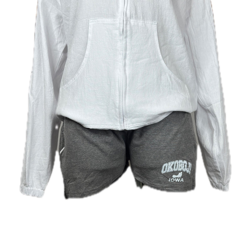 FRENCH TERRY LACE UP BOJI SHORTS