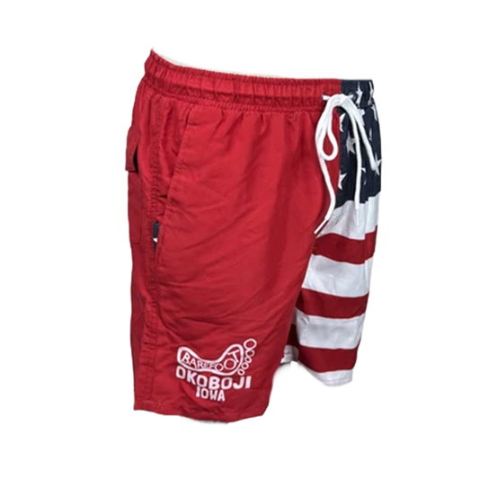 BF FLAG BOARDSHORTS OKOBOJI IOWA