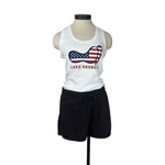 PATRIOTIC LOGO RIBBED TANK