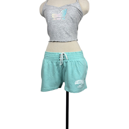 FRENCH TERRY LACE UP BOJI SHORTS