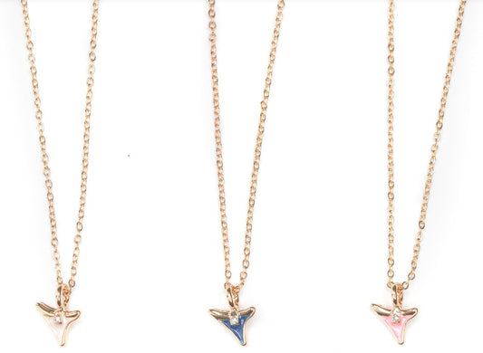 BLING SHARK TOOTH NECKLACE