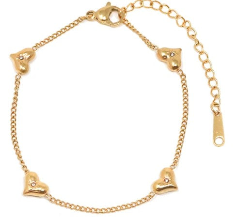 GOLD HEART BRACELET