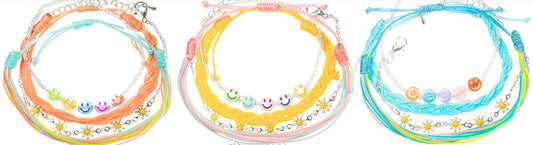 MIXED STACK SMILEY BRACLET