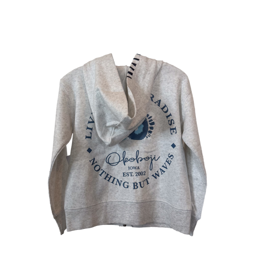 TOT LIVING IN PARADISE FULL ZIP HOODIE