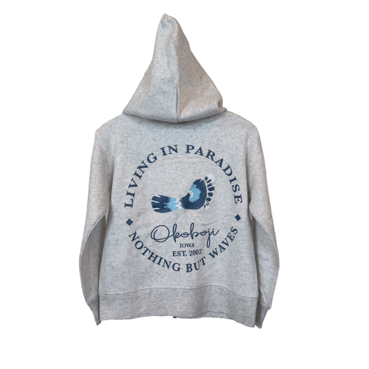 TOT LIVING IN PARADISE FULL ZIP HOODIE