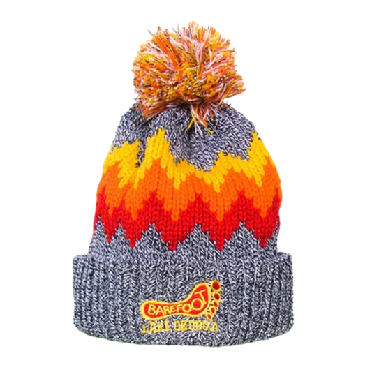 ZIG ZAG CUFF POM BEANIE