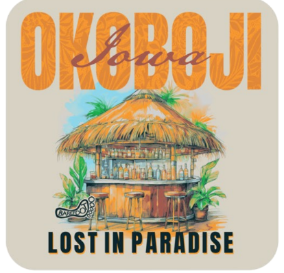 LOST IN PARADISE TIKI STICKER