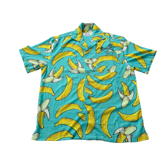 MENS BUTTON UP BANANA