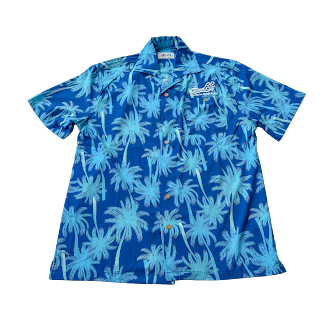 MENS BUTTON UP PALM TREES