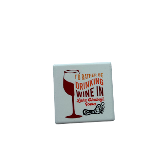 DRINKING WINE MAGNET