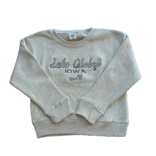 YOUTH FLEECE EMBROIDERY CREW